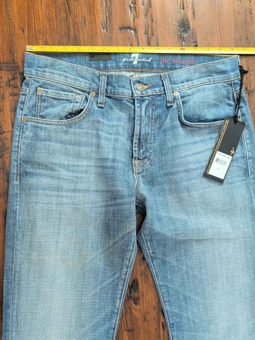 7 For All Mankind The Straight Tapered Straight Leg Jeans Size 31 New